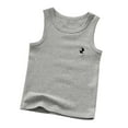 thumbnail image 3 of Ahuyic Summer Kids' Casual All Match Blouse, Solid Color Loose Sleeveless Top For Girls And Boys,Middle Large Aged Kids Pure Cotton Small Printed T-Shaped Round Neck Tank Top, 3 of 5