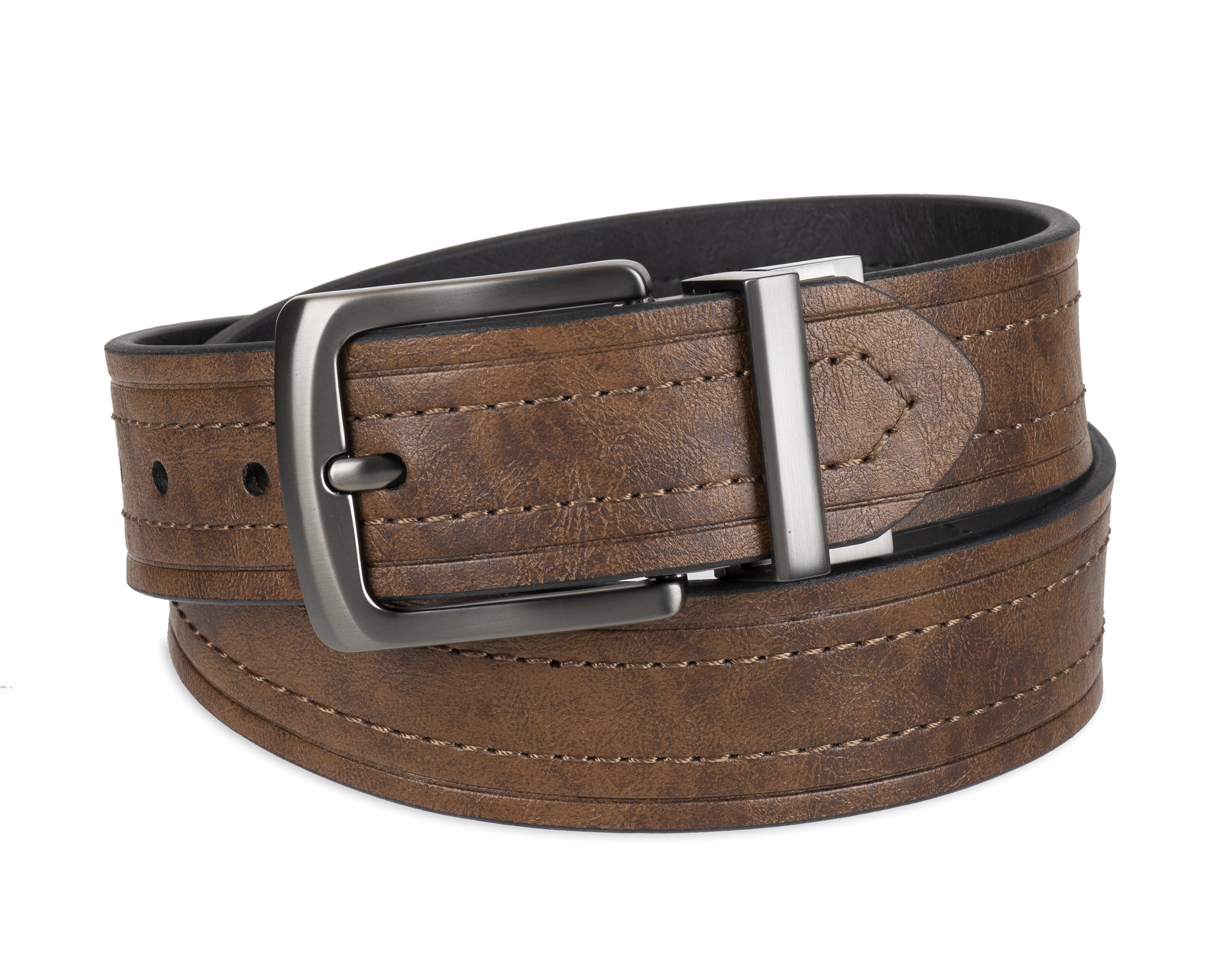 Levi's Men's Two-in-One Reversible Casual Belt, Brown/Black - image 2 of 8