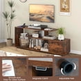 thumbnail image 6 of Costway 60" TV Stand with Charging Station Storage Shelves Industrial Entertainment Center, 6 of 10