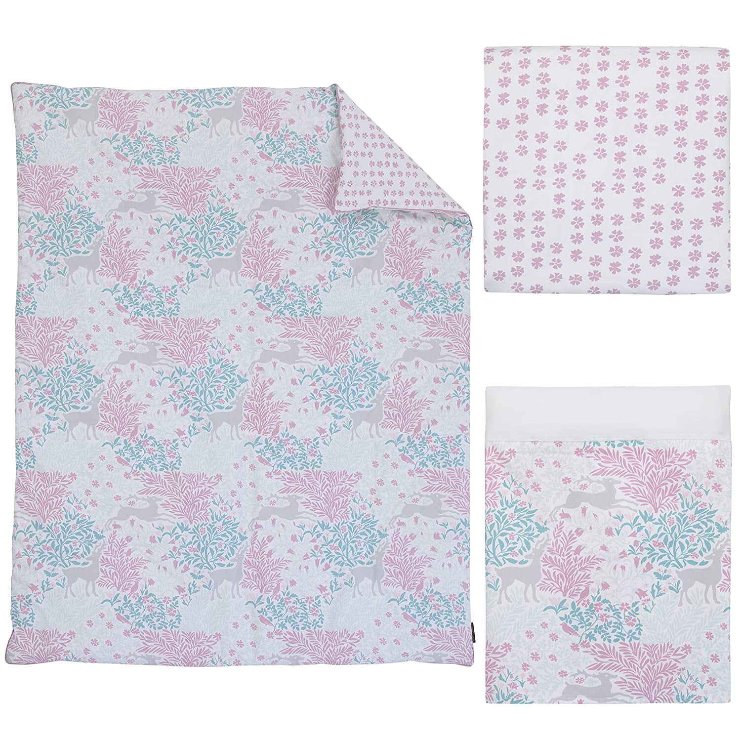 Dwell Studio Sweet Fawn Deer Forest 3 Piece Crib Bedding Set