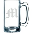 thumbnail image 1 of Old English Etched Monogram 25oz Libbey Sports Beer Mug Letter M, 1 of 1