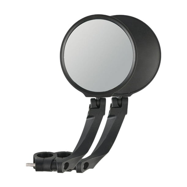 Espejo retrovisor para bicicleta, 2 piezas, color negro, fácil de instalar, rotación de 360 grados, legal. Redondo