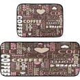thumbnail image 7 of SKYSONIC I Love Coffee Pattern Kitchen Rugs Set of 2, Pink Heart Floor Runner Area Rug Washable Carpet Mat Perfect for Living Room Bedroom Entryway, 7 of 7