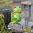 thumbnail image 3 of Frog Garden Decoration, Resin Frogs Statue Sculpture, Welcome To Our Garden Statue, 3 of 4