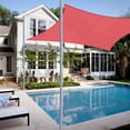 thumbnail image 2 of Yescom 1 pack 10'x13' 97% UV Block Patio Awning Rectangle Sun Shade Sail Canopy Red Outdoor Garden, 2 of 9