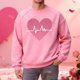thumbnail image 1 of TaTaai Men's Oversized Crew Neck Heart Print Long-Sleeve Sweatshirt, Valentine's Day Thanksgiving Gift, Casual Fall Winter Spring Top Gift, 1 of 8