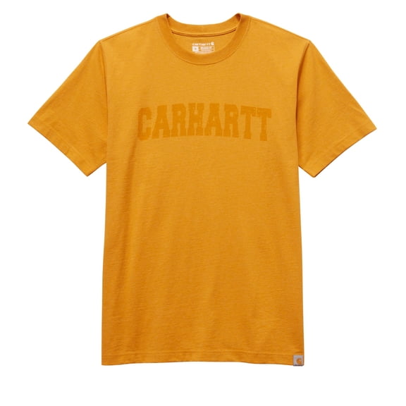 Carhartt Men's Short-Sleeve Collegiate Logo Tee (Honeycomb Heather, Small, S)