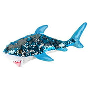 Forest  Twelfth Sequin Plush Great White Shark Small~Adorable 14" Stuffed Animal ~Reversible Sequins Turquoise to Silver (Small)