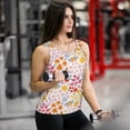 thumbnail image 6 of Uemuo Colorful Floral Pattern Workout Tank Tops for Women Breathable Moisture-wicking tank top Sleeveless Running Loose Fit Yoga Tops Active Shirts Sports Gym Exercise, 6 of 9