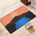 thumbnail image 3 of Boho Sunset River Goats Rugs Doormat, Non-Slip Machine Washable Carpets Floor Door Mat , 36" x 24", 3 of 6