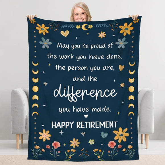 Retirement Gift for Woman - Not My Problem Anymore Soft Fleece Throw Blankets 60x80 in - Birthday Goodbye Farewell Retirement Gifts for Women Men Coworkers Friend Boss