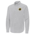 thumbnail image 2 of Men's Antigua Gray Denver Nuggets Porter Woven Long Sleeve Button-Down Shirt, 2 of 3