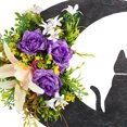 thumbnail image 3 of Corona Gato Y Con Flores para Puerta Halloween 30CM, 3 of 9