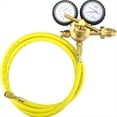 thumbnail image 2 of Symkmb Nitrogen Regulator with 60In Hose for HVAC Purge, CGA580 Inlet Connection and 1/4In Male Flare Outlet Connection Plastic+Copper+Rubber Gold&Yellow&Black, 2 of 6