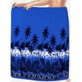 thumbnail image 2 of HAPPY BAY Men's Pareo Swim Trunk Vacation Sarong Beach Wrap One Size Lapis, Beach Summer Vacation Party, 2 of 4