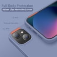 thumbnail image 4 of for iPhone 13 Case, iPhone 14 Case, Silicone Ultra Slim Shockproof Protective Phone Case with [Soft Anti-Scratch Microfiber Lining], 6.1 inch, Lavender Gray, 4 of 13