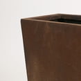 thumbnail image 5 of LuxenHome Rustic Brown MgO 24.2in. H Tall Tapered Square Planter, 5 of 6