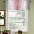 thumbnail image 3 of Pink Grey White Curtain Valances for Windows, Kitchen Valance Window Treatments Panel 2 Pack, Farmhouse Ombre Color Modern Simple Rod Pocket Short Curtains for Bathroom Bedroom 60 x 18 Inch, 3 of 8