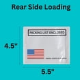 thumbnail image 4 of MMBM Packing List Envelopes 4.5" x 5.5" Back Side Loading for Shipping and Filing 2000 Pieces with USA Flag Print, 4 of 8