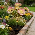 thumbnail image 1 of JZCHUNTOY Solar Powered Artificial Carnation Ground Light, 7 Fork LED Fake Flower Lawn Lamp, IP65 Waterproof Landscape Light, Decorative Pathway Light for Garden, Yard and Patio, 1 of 6