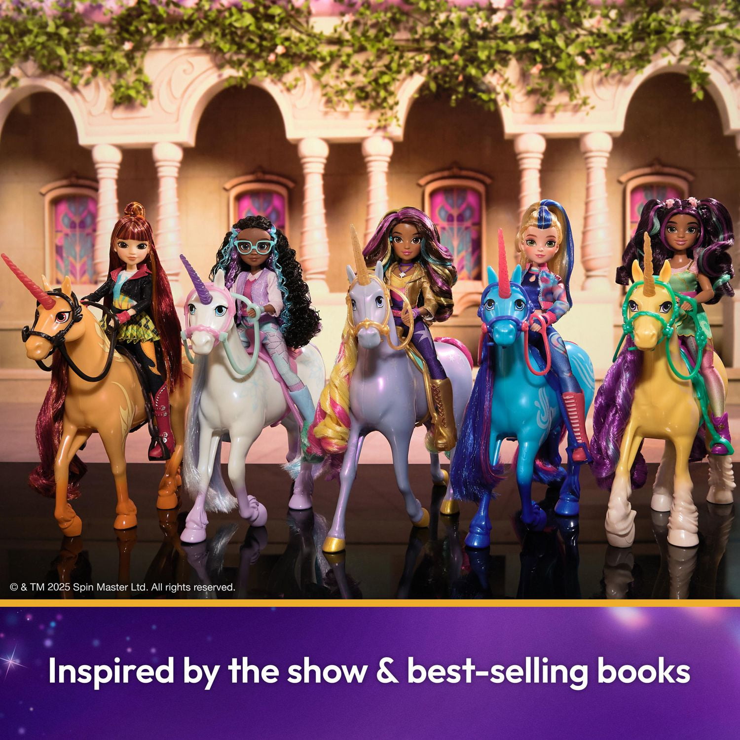 Unicorn Academy, Poupée Isabel avec cheveux méchés, 5 accessoires et un accessoire de coiffure, 24 cm, poupées et licornes pour filles à partir de 4 ans