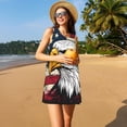 thumbnail image 3 of Balery American Bald Eagle Vestidos de verano para mujer con estampado: vestido holgado sin mangas, vestido playero informal y cómodo para días calurosos., 3 of 7