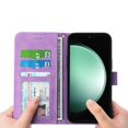 thumbnail image 3 of Wallet Case for Google Pixel 10A Flip Phone Case with Card Slots, Cash Pocket, Kickstand, Magnetic Closure & Wrist Strap, TPU Soft Shell Cover Purple, 3 of 6
