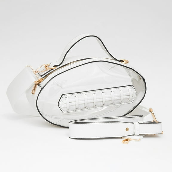 Football Shaped Transparent Crossbody Bag