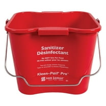 San Jamar KPP196RD Kleen-Pail Pro Red 6 Quart Sanitizing Pail
