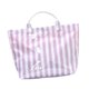 thumbnail image 3 of Bolso tote impermeable para mujer, moderno y sencillo, bolso de hombro a rayas, bolso tote deportivo para el trabajo. Rayas blancas moradas, 3 of 9