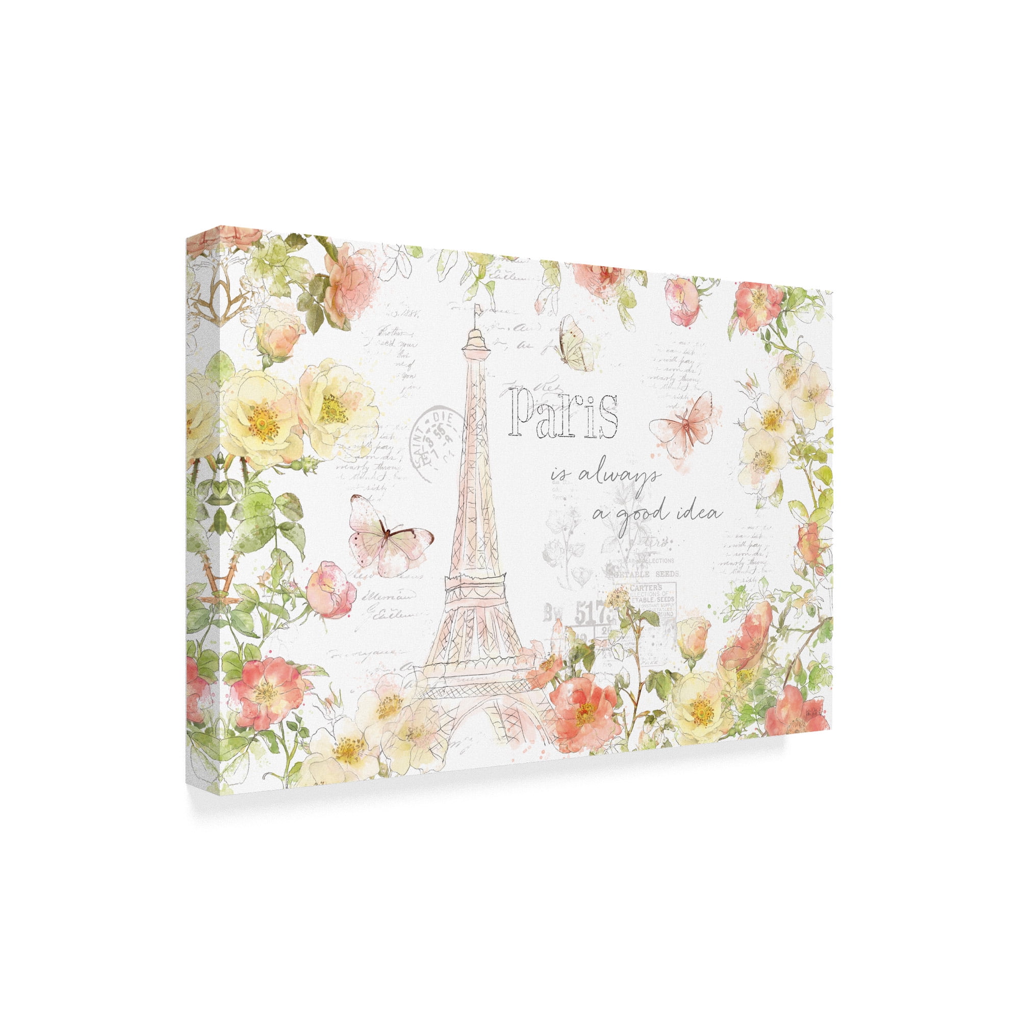 Trademark Fine Art 'Painting Paris I' Canvas Art by Katie Pertiet