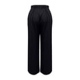 thumbnail image 7 of Women's Casual Pants High Waisted Side Pocket Straight Leg Work Pants Women'S Fashionable High Waist Zipper Casual Pants Suit Pants,Black Women's Casual Pants S, 7 of 7