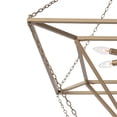 thumbnail image 5 of Vanity Art 6 Light Dimmable Geometric Chandelier, Modern Hanging Lighting, Ceiling Lights Fixtures for Dining Room Living Room Bed Room Kitchen, Brass Dust, 22206BD, 5 of 8
