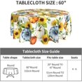 thumbnail image 3 of Thanksgiving Tablecloth, Fall Pumpkin Sunflower Round Tablecloth 60 Inch, Autumn Table Cloth for Rustic Farmhouse Kitchen Decor, Wipeable Polyester Fabric Table Cover for Holiday Outdoor Party, 3 of 6