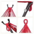 thumbnail image 4 of 2-Person Hammock with Weather-Resistant Canvas and Metal Stand by CycloneSound (Red), 4 of 6