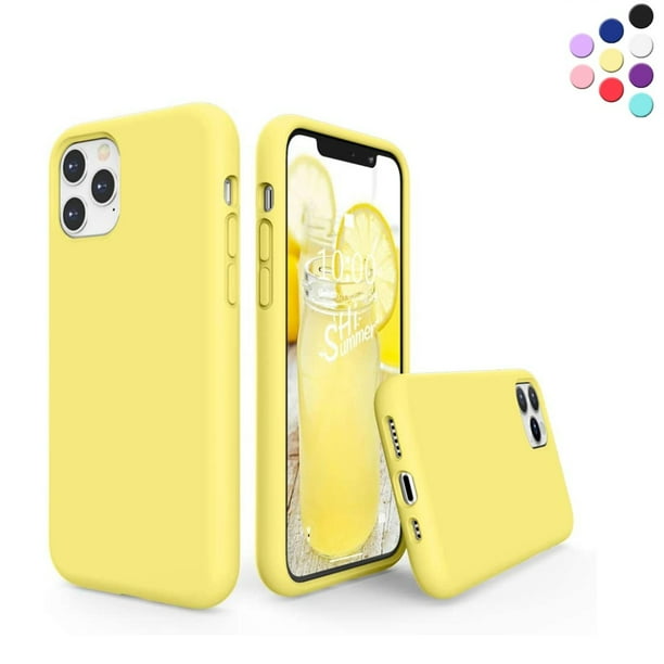 Iphone 11 Pro Max Silicone Case Shock Absorbent Bumper Soft Tpu Cover Case Compatible With Iphone 11 Pro Max Yellow Color Walmart Com Walmart Com