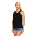 thumbnail image 2 of Women's Gathered Racerback Sleeveless Tank Top, M, Black, by Ambesonne, 2 of 4