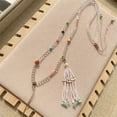 thumbnail image 2 of Crystal Beads Necklace Beeswax Pendant Rope, 2 of 2