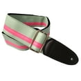thumbnail image 6 of Vegan Vinyl Leather Guitar Strap  Racing Stripe Bass, Electric & Acoustic Guitar Shoulder Strap Fully Adjustable & Comfortable - Gift For Guitarist Light Green, 6 of 8