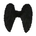 thumbnail image 3 of Accesorios de disfraz de alas de ángel para fotos, ideales para fiestas y festivales navideños. S Negro, 3 of 8