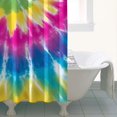 thumbnail image 4 of Colorful Rainbow Tie Dye Spiral Pattern Shower Curtain 36"x72" ,Bathroom Decorative Shower Curtains Set with 12 Hooks,Modern Waterproof Washable Shower Curtain, 4 of 6
