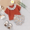 thumbnail image 2 of Cathalem Girls 2 Pieces Short Set Shorts Set Summer Clothes,Orange 74, 2 of 5