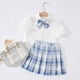 thumbnail image 1 of Conjunto de uniforme JK de Sanrios para estudiantes, camisa de manga corta Kawaii, Falda plisada, My Melody, Cinnamoroll, Pochacco, Verano, 1 of 2