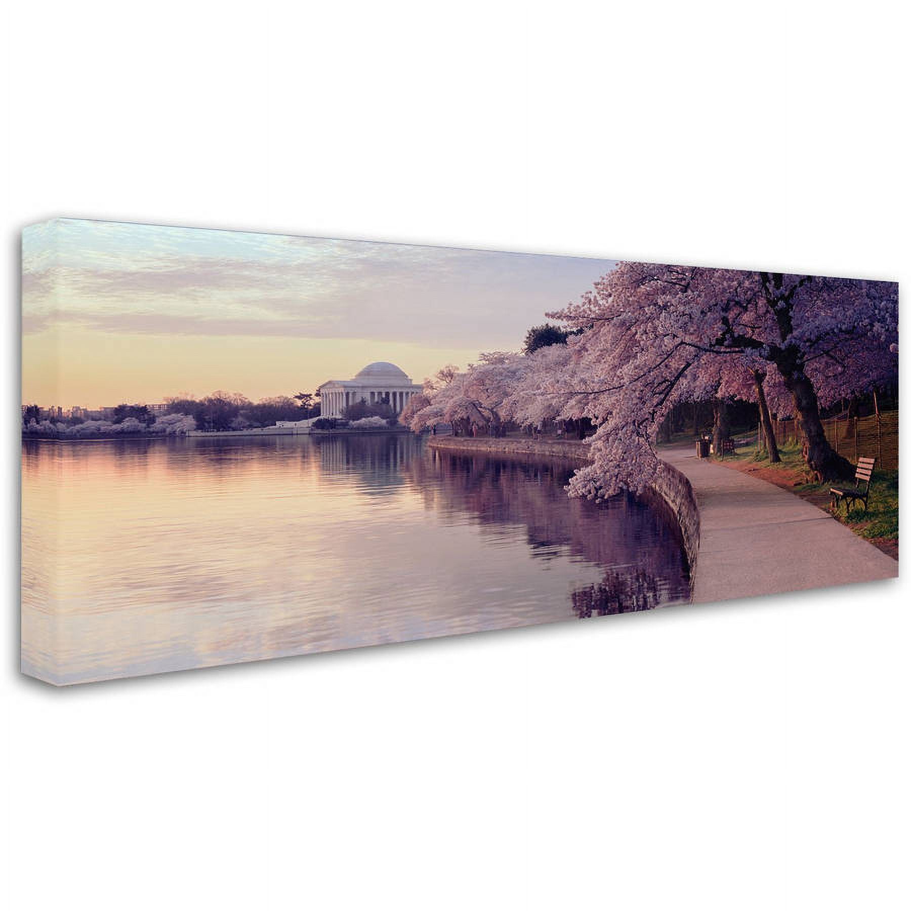 Trademark Fine Art "Cherry Blossoms Jefferson Memorial" Canvas Art by Gregory O'Hanlon