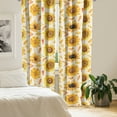 thumbnail image 2 of Ambesonne Autumn Floral Curtains, Sunflowers Vintage, Pair of 28"x63", Dark Orange and Earth Yellow, 2 of 5