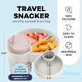 thumbnail image 2 of Silicone Cup Holder Tray for Car Seat, Booster Seat, Stroller - Carseat Cup Holder Snack Tray - Car Seat Tray for Kids Travel - Cup Holder Food Tray - Toddler Car Seat Accessories - Midnight 1 Pack, 2 of 7