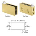 thumbnail image 2 of CRL FA55BR Brass Flush Mount Cabinet Pivot Hinges - pack of 2, 2 of 4
