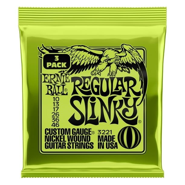 Cuerdas para guitarra eléctrica Ernie Ball Regular Slinky 10-46