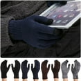thumbnail image 4 of New Fashion Autumn Winter Men Women Touch Screen Sport Cycling Gloves Knitted Wool Mitts Thick Plush Full Finger Mittens WHITE, 4 of 8