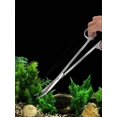 thumbnail image 5 of 4pcs/set Stainless Steel Aquarium Aquascaping Tools Kit: Straight & Curved Scissors, Tweezers, Algae Scraper, 5 of 5